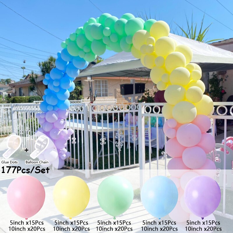 Balloons Arch Set White Pink Gold Balloon Garland Wedding Baby Baptism Shower Birthday Party Decoration Wholesale Inflatable Decorations