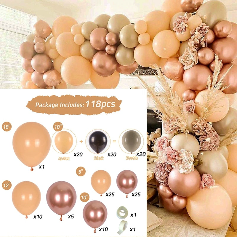 Macaron Balloon Garland Arch Kit Wedding Birthday Party Decoration Home Baby Shower Rose Gold Confetti Latex Balloons 