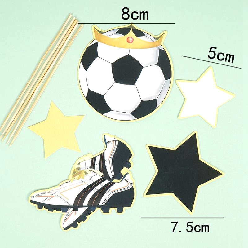 Soccer Football Basketball Cake Topper Happy Birthday Boy Decor Children Party Theme Supply 