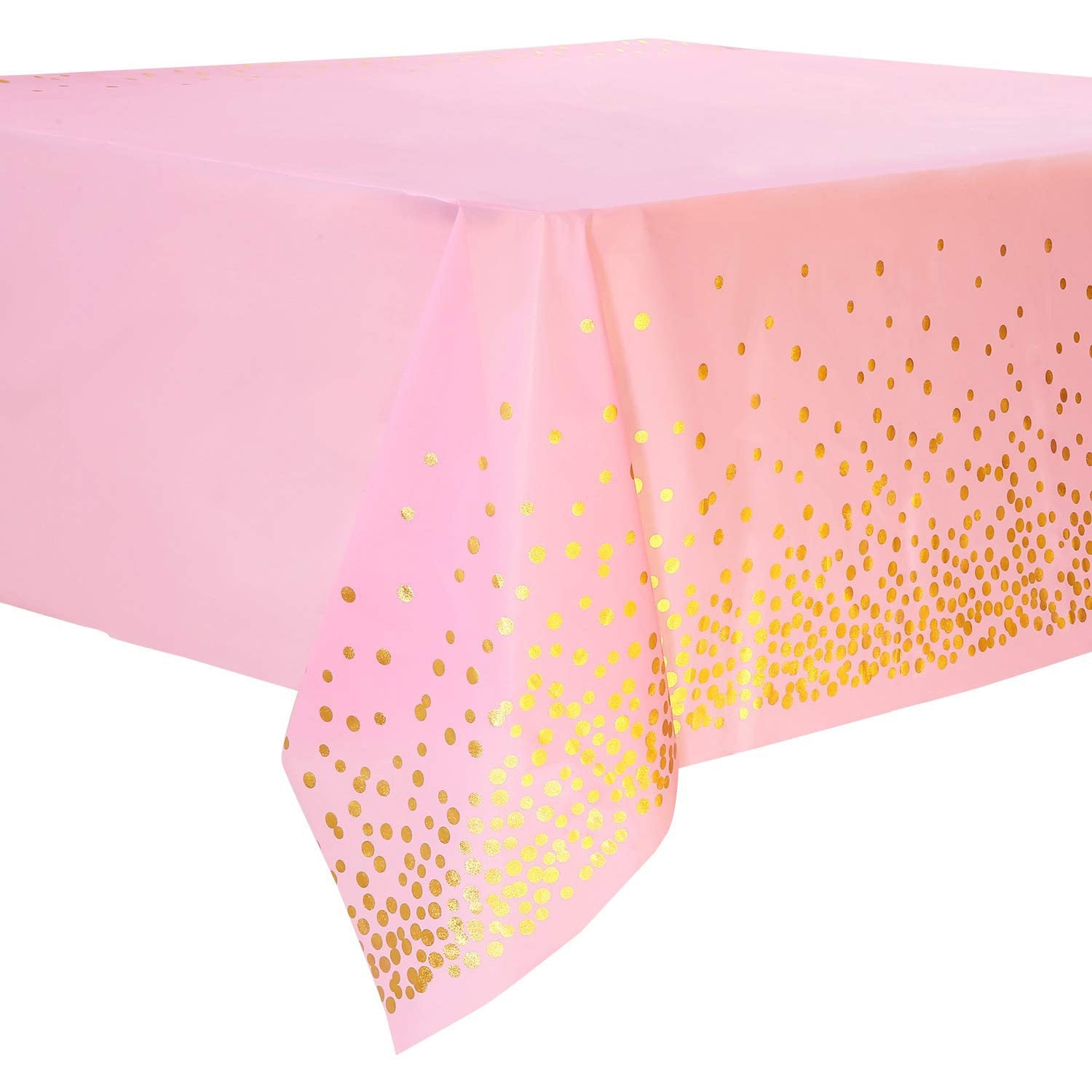 Inch Disposable Tablecloth Blue Black Pink White Polka Dot Party Tableware Reusable Supplies 