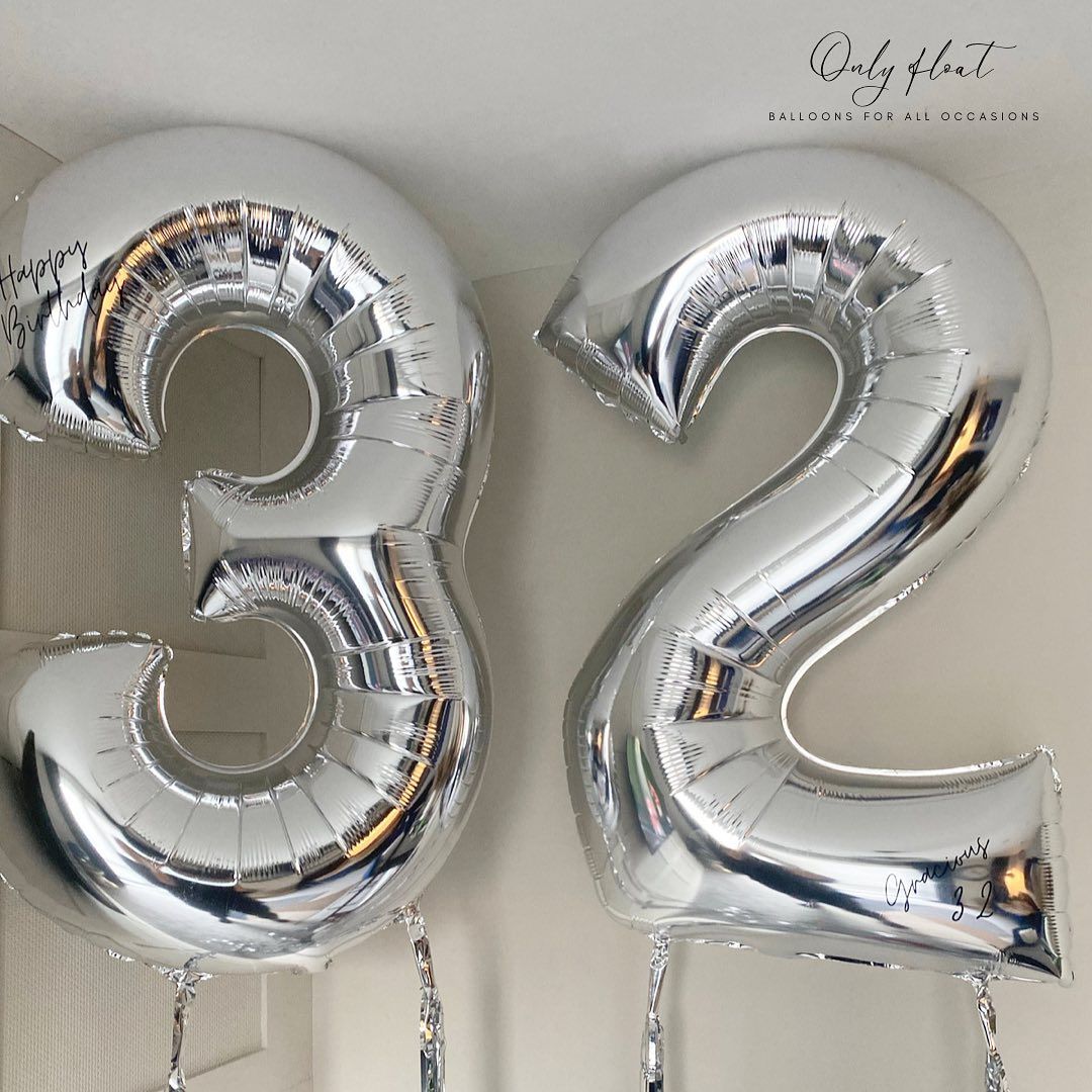 inch Foil Number Balloons Baby Shower Birthday Anniversary Party Helium Digit Figure Balloon Decorations Wedding Globos 