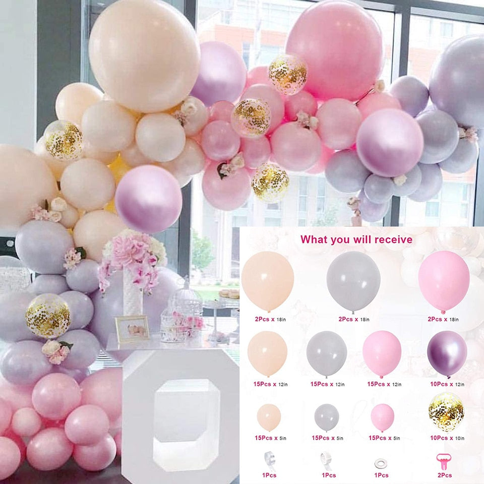 MMTX Birthday Balloons Party Decorations Balloon Garland Wedding Arches Baby Shower Valentine's Day Decor Supplies 