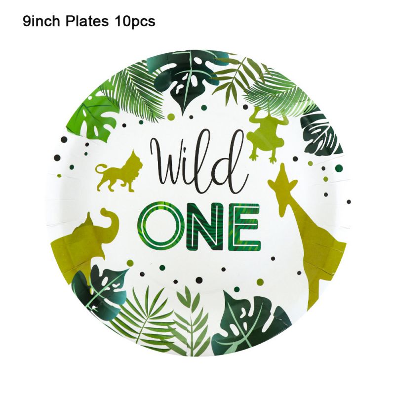 Wild One Theme Disposable Tableware Paper Cup Napkin Plates for Jungle Birthday Party Decoration Boy Baby Shower Supplies PartyDecorHQ