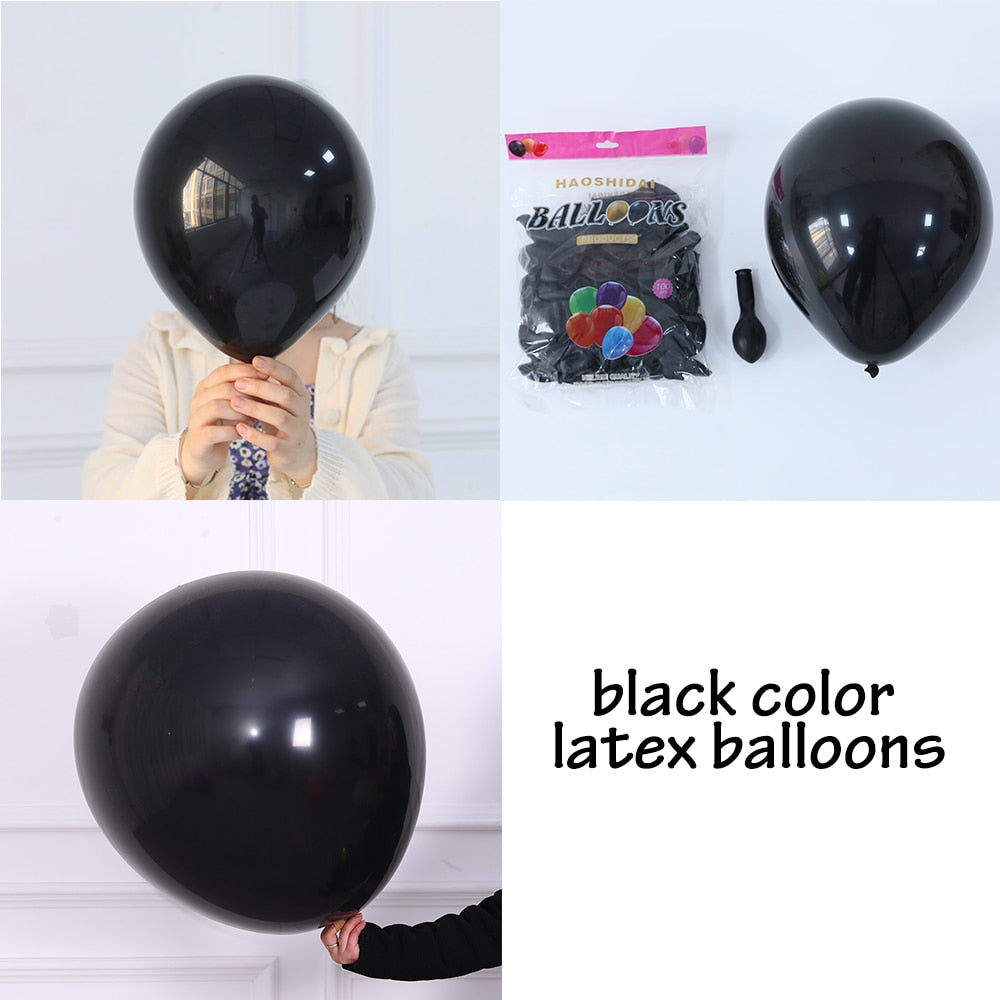 Pcs Black Gold Graduation Balloons Garland Adult Birthday Graduates Ceremony Decorations Class Graduated Events Inflatable Party