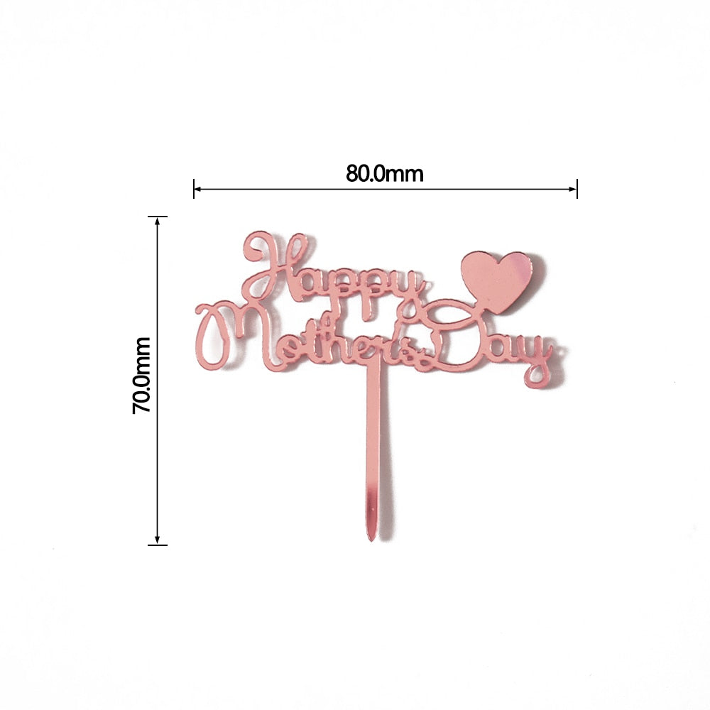 PACK PCS Mini Mother's Day&Father's Day Cake Topper Best Mom Ever Dad Decoration Bento Small 