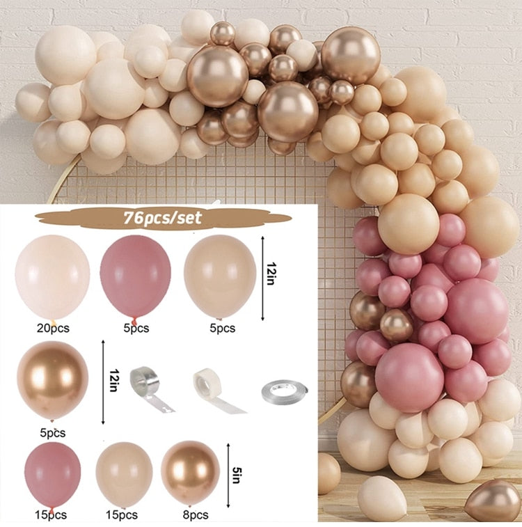 Macaron Balloon Garland Arch Kit Wedding Birthday Party Decoration Home Baby Shower Rose Gold Confetti Latex Balloons 