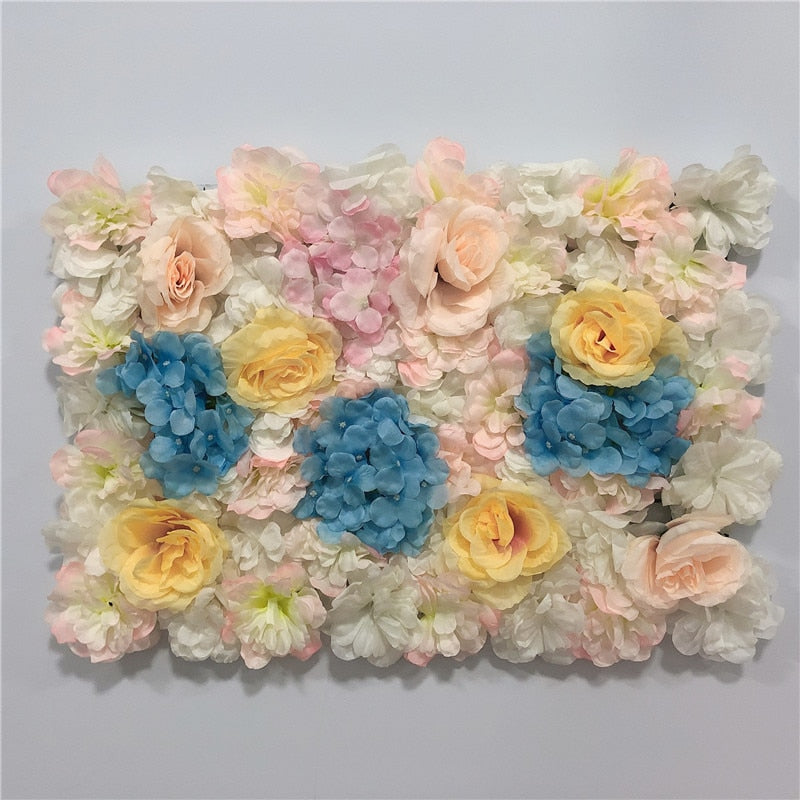 LINMAN cm Rose Artificial Flower Wall Panel Decor Backdrop Wedding Party Event Birthday Shop Scene Layout Customizable 