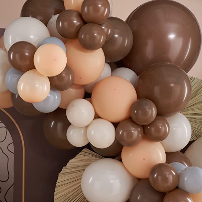 Brown Beige Balloons Garland Arch Kit Retro Party Decoration Set Wedding Engagement Birthday Supplies Inflatable Decorations