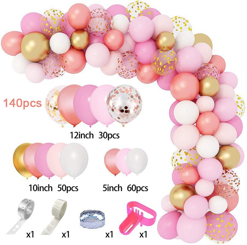 pcs Rose Gold Pink Balloon Garland Arch Kit Wedding Party Decoration Baby Shower Birthday Anniversary Background Decor Inflatable Decorations