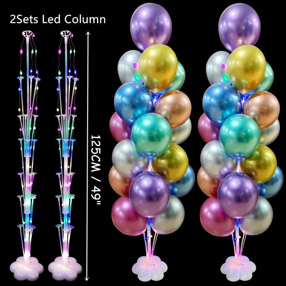 Set Balloons Stand Column Birthday Balloon Arch Kit Wedding Kids Party Baby Shower Decoration Ballon Accessories 