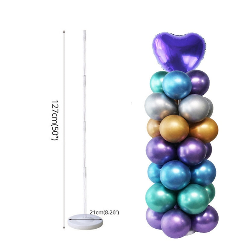 cm Birthday Balloon Column Kit Clear Balloons Arch Stand Base Pole Wedding Decoration Baby Shower Party 