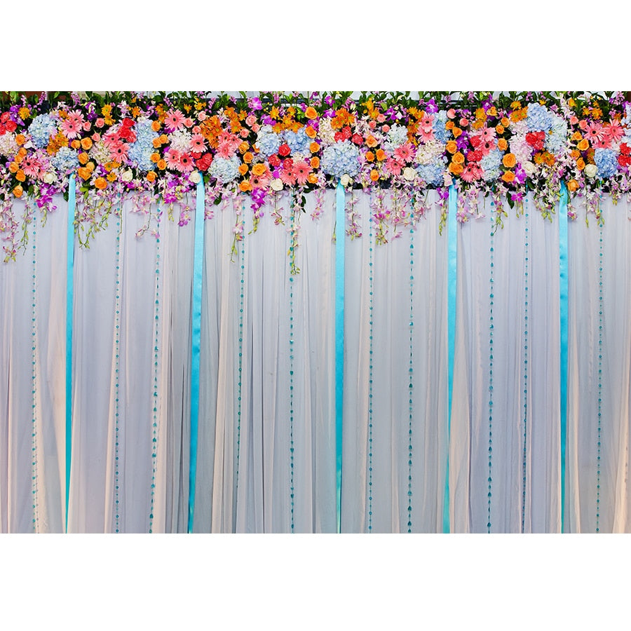 Wedding Flower Curtain Blossom Floral Garland Wall Party Decoration Backdrop Photocall Photography Backgrounds Photo Studio Inflatable Decorations