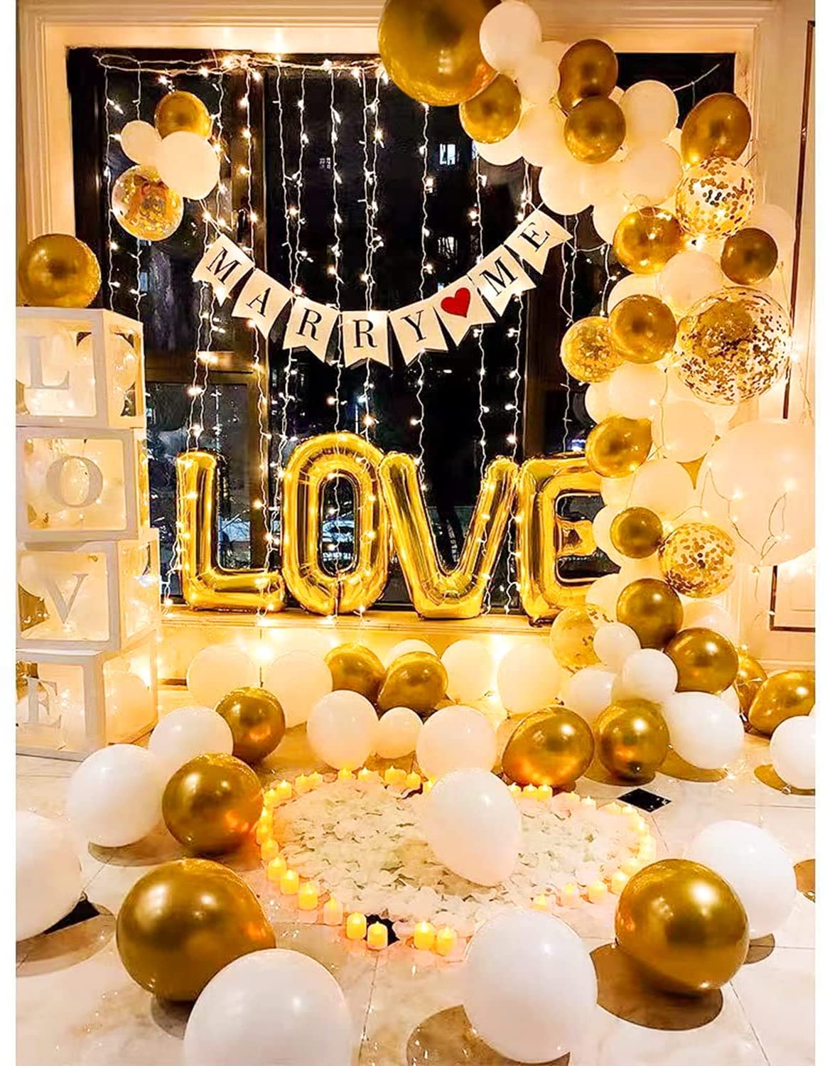 PCS White Gold Balloon Garland Kit Arch Metallic Balloons Prom Bridal Shower Birthday Party Graduation Decorations Inflatable