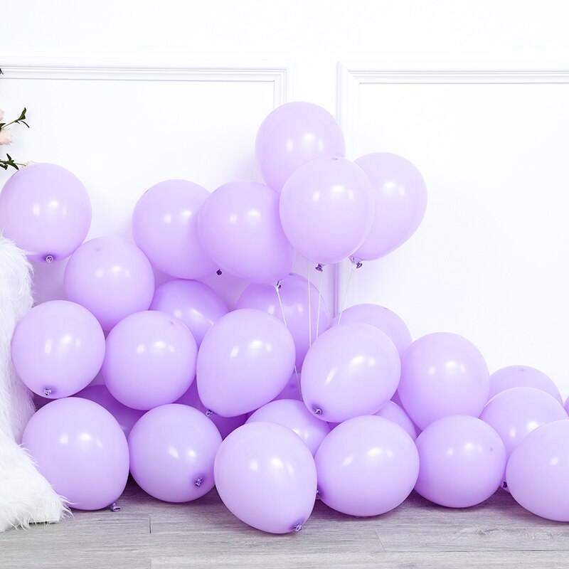 pcs Macaron Purple Balloon Garland Arch Kit Metallic Silver Latex Balloons Birthday Party Bridal Shower Decoration Inflatable Decorations