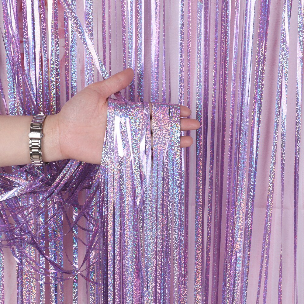 Mx Fringe Curtain Birthday Backdrops Party Decorations Baby Shower Wedding Bachelorette Background Tinsel Rain 