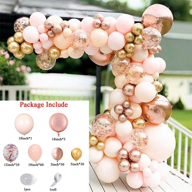 Party Wedding Decoration Balloon Garland Arch Kit Latex Macaron Valentine Mariage Birthday Baby Shower Balloons Anniversaire Inflatable Decorations