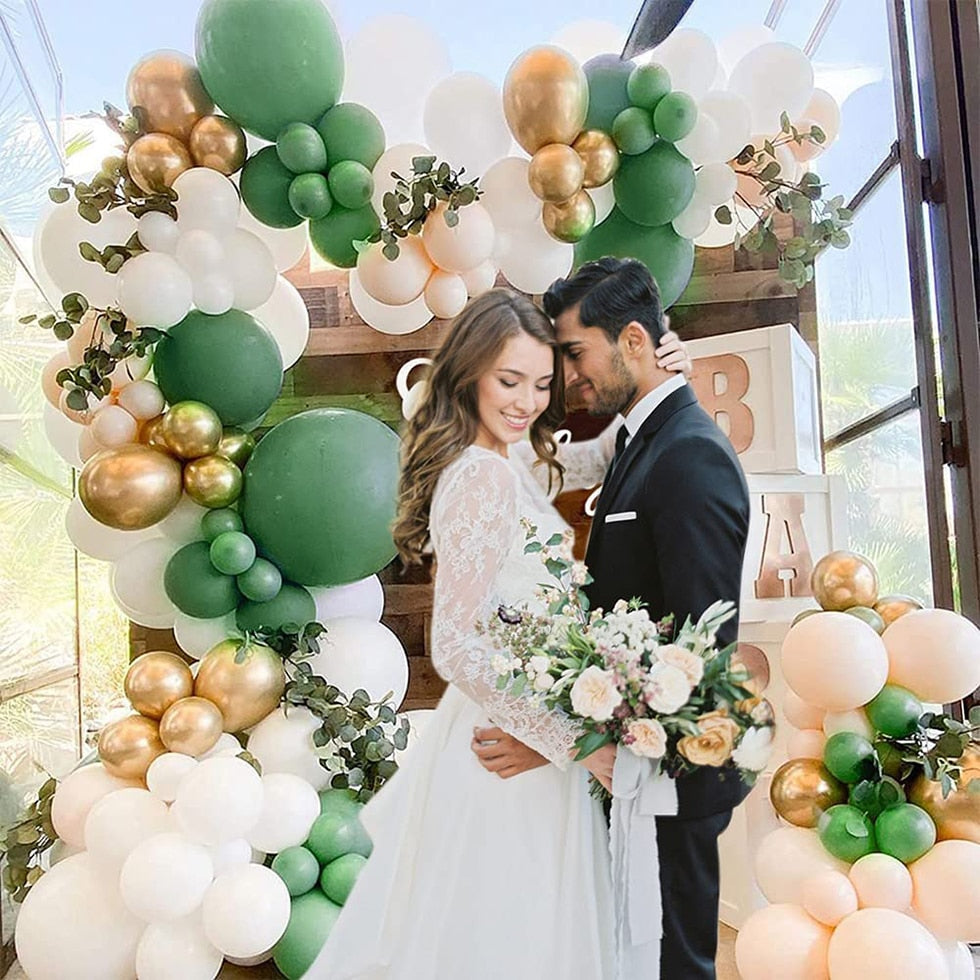 Green Wedding Balloon Arch Decor Engagement Proposal Birthday Party Decorations Garland Baby Shower Supplies Inflatable