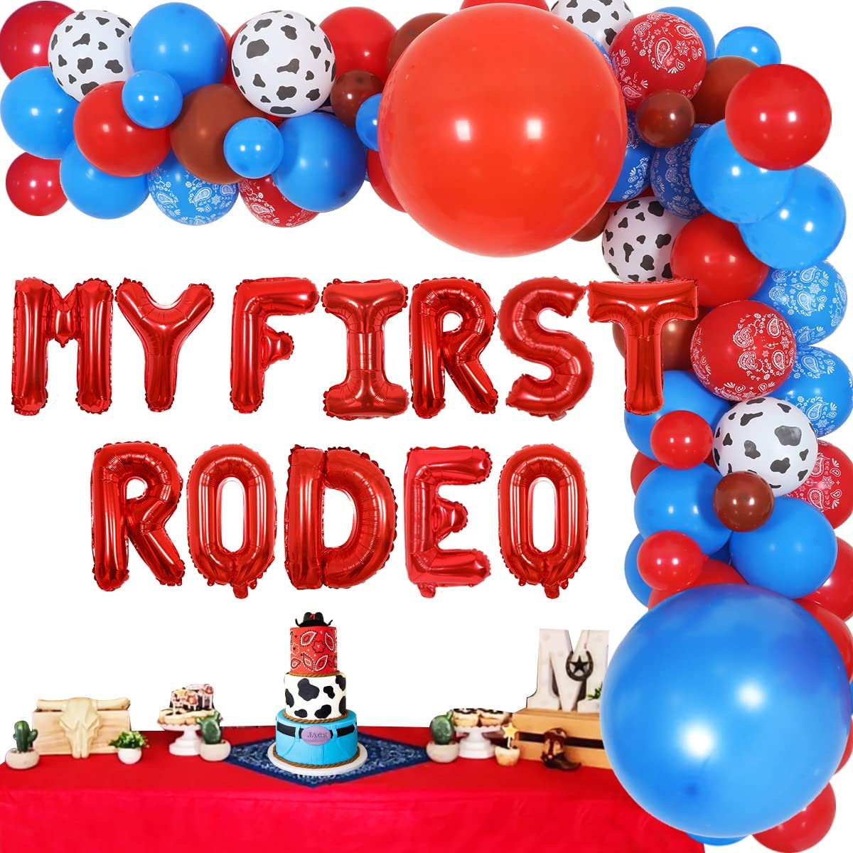 Cowboy Party Balloon Garland Kit First Rodeo Birthday Supplies st Boy Decorations Baby Shower Inflatable