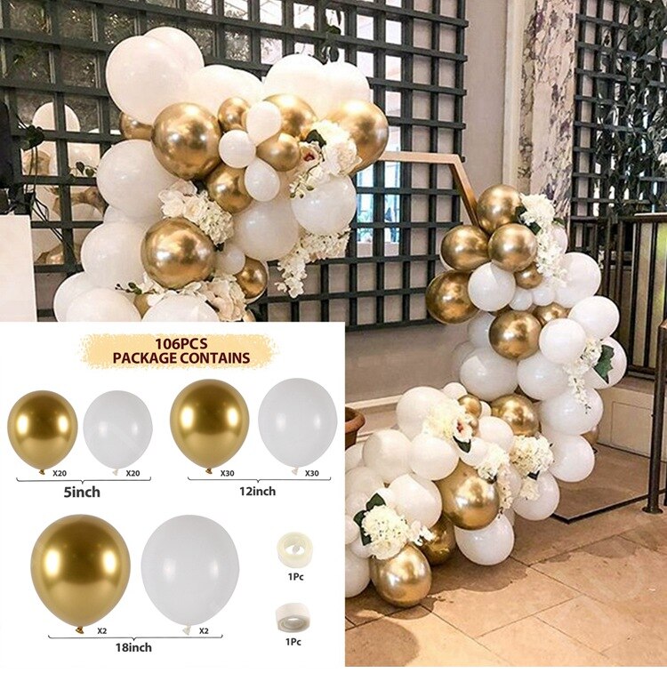 Black Gold Balloon Garland Arch Happy Birthday Party Decoration Kids Graduation Latex Baloon Wedding Decor Inflatable Decorations