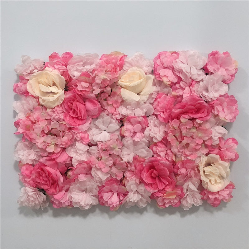 LINMAN cm Rose Artificial Flower Wall Panel Decor Backdrop Wedding Party Event Birthday Shop Scene Layout Customizable 