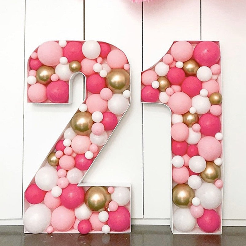 th/ th Large Number Frame Stand Balloon First st Birthday Party Decorations Kids Baby Shower Decoration Anniversary Decor 