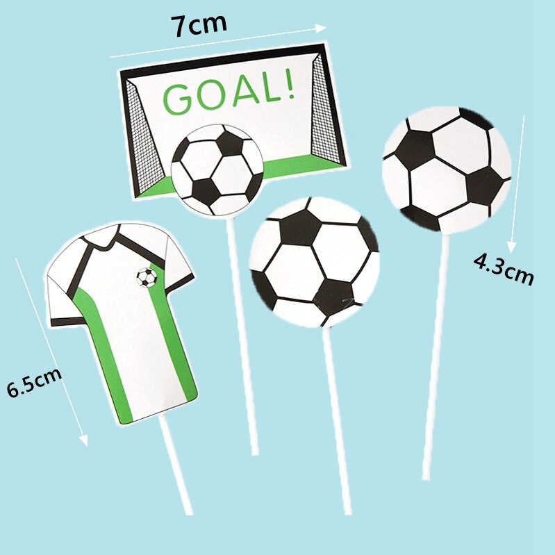 Soccer Football Basketball Cake Topper Happy Birthday Boy Decor Children Party Theme Supply 