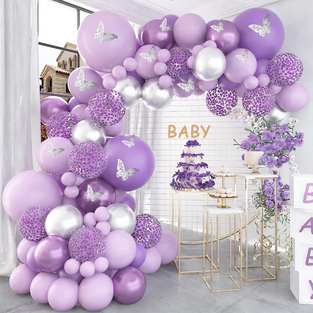 Birthday Purple Balloon Garland Arch Kit Party Decoration Baby Shower Wedding Baloon Decor st Supplies Inflatable Decorations