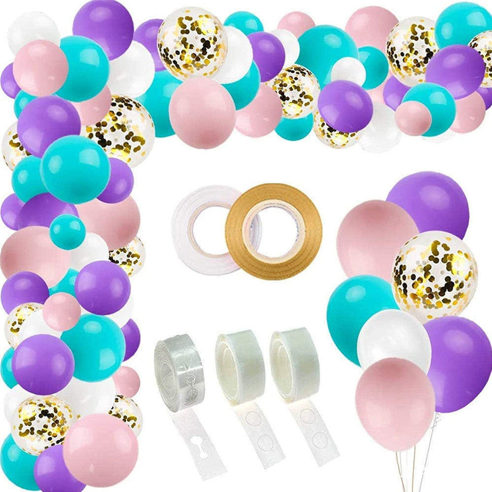 Pink Purple Teal Balloon Garland Arch Kit Background Decoration Baby Shower Wedding st Birthday Party Supplies Inflatable Decorations