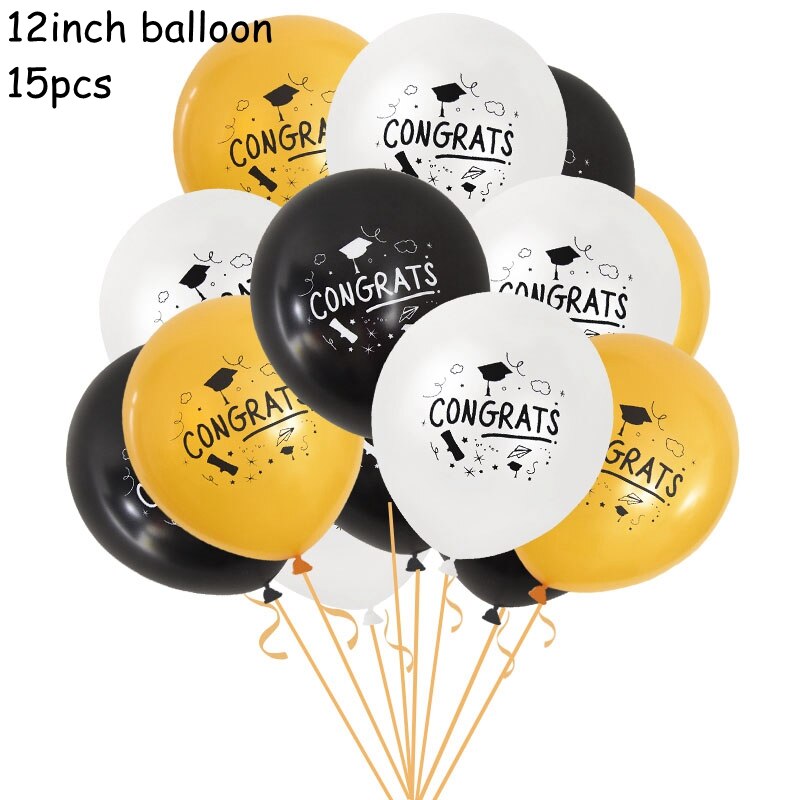 Graduation Balloons Congrats Grad Paper Garland Banner Graduation Party Decorations College Celebration Party DIY Decor Supplies PartyDecorHQ