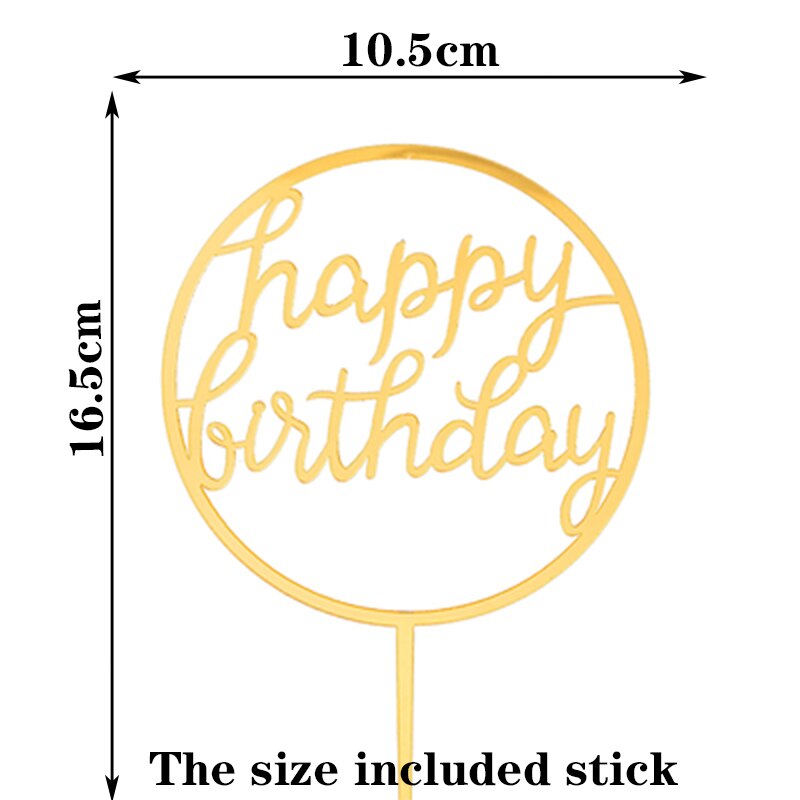 Happy Birthday Cake Topper Acrylic Letter Toppers Party Supplies Black Decorations Boy Designs 