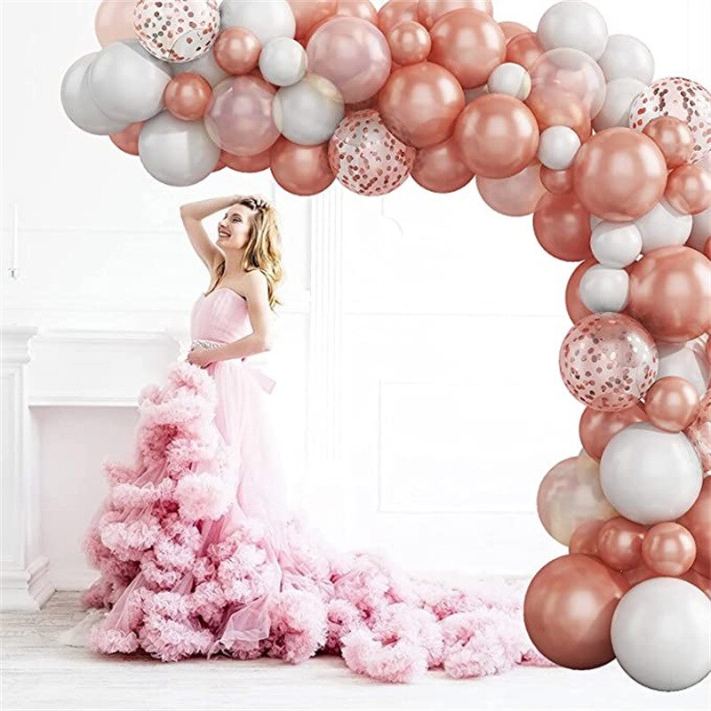 92pcs Rose Gold Balloons Garland Arch Kit for Wedding Birthday Party Decoration Baby Shower Anniversary Bachelorette Decor PartyDecorHQ