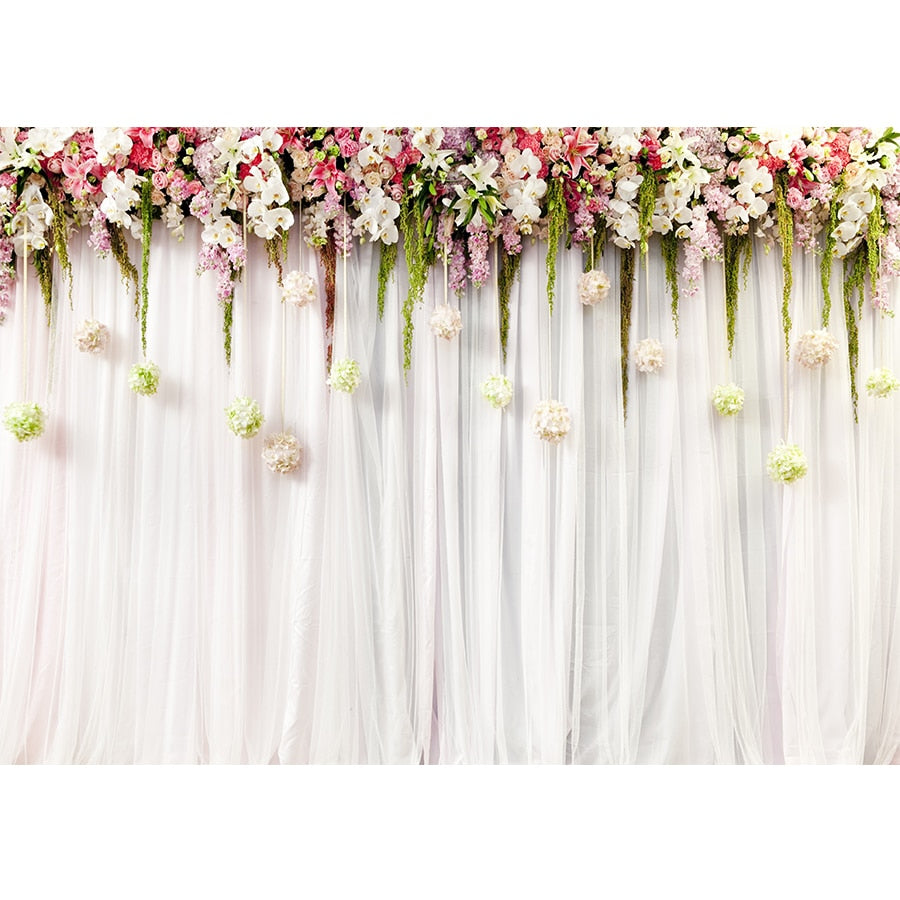 Wedding Flower Curtain Blossom Floral Garland Wall Party Decoration Backdrop Photocall Photography Backgrounds Photo Studio Inflatable Decorations