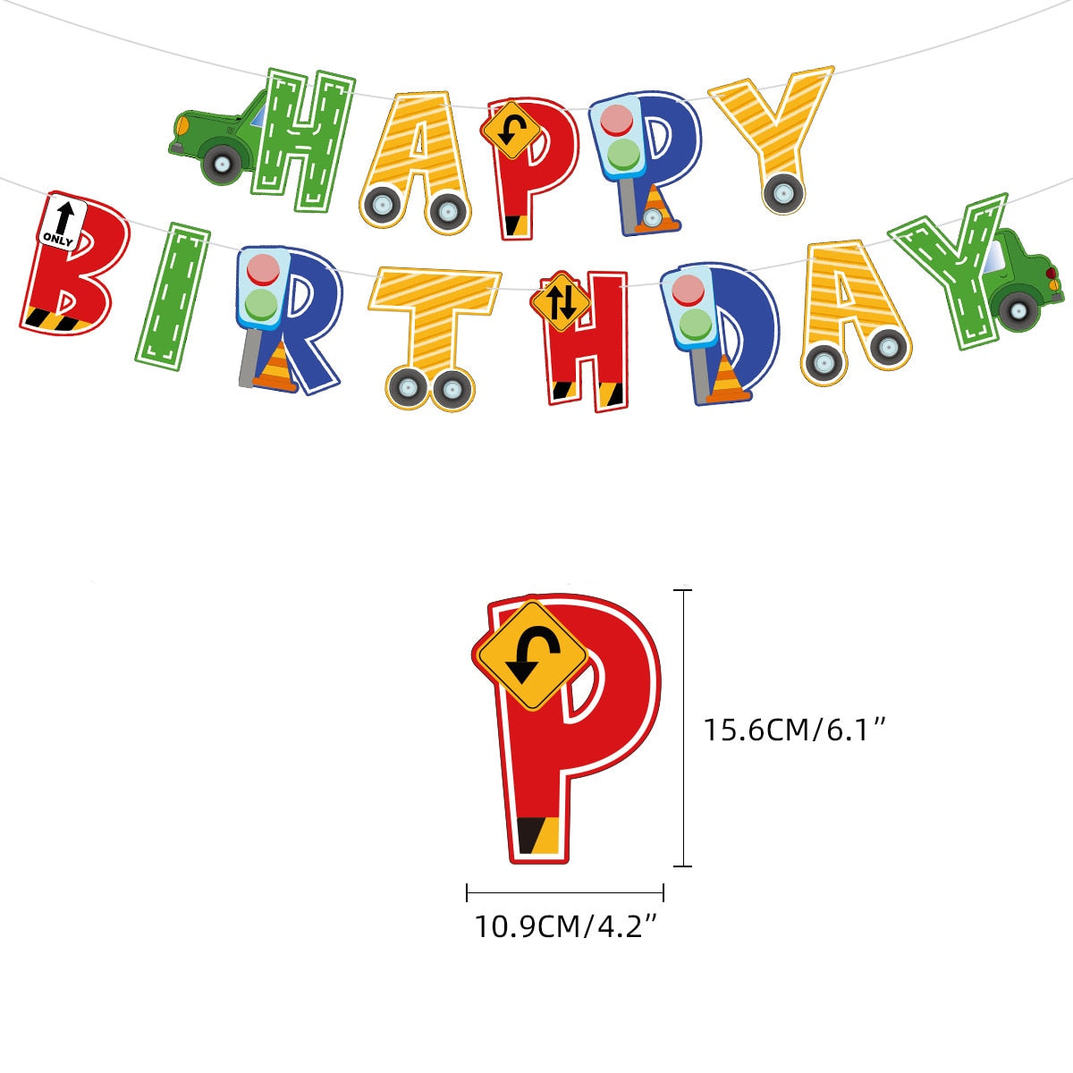 Car Theme Birthday Party Decoration Cartoon Balloon Set Banner Cake Topper Boys st nd rd Supplies 