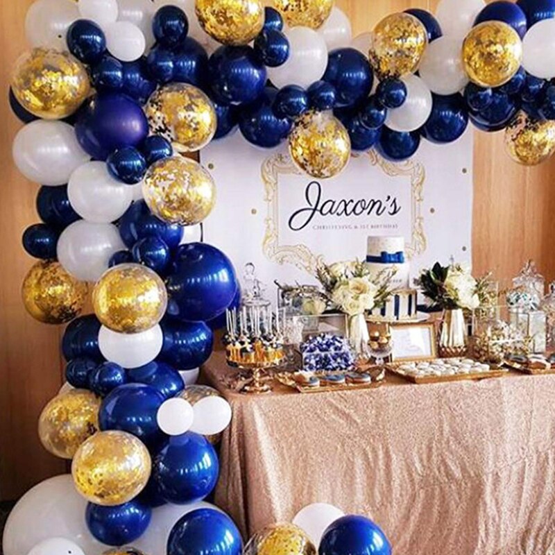 Pcs/ Pcs Navy Blue Garland Arch Balloons Wedding Decoration Birthday Baby Shower Party Decor Globo Gold Confetti Balloon Inflatable Decorations