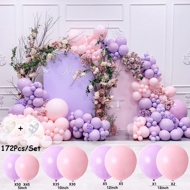 Pastel Macaron Balloons Arch Set Pink Balloon Garland Baby Baptism Shower Wedding Birthday Party Anniversary Decoration Inflatable Decorations