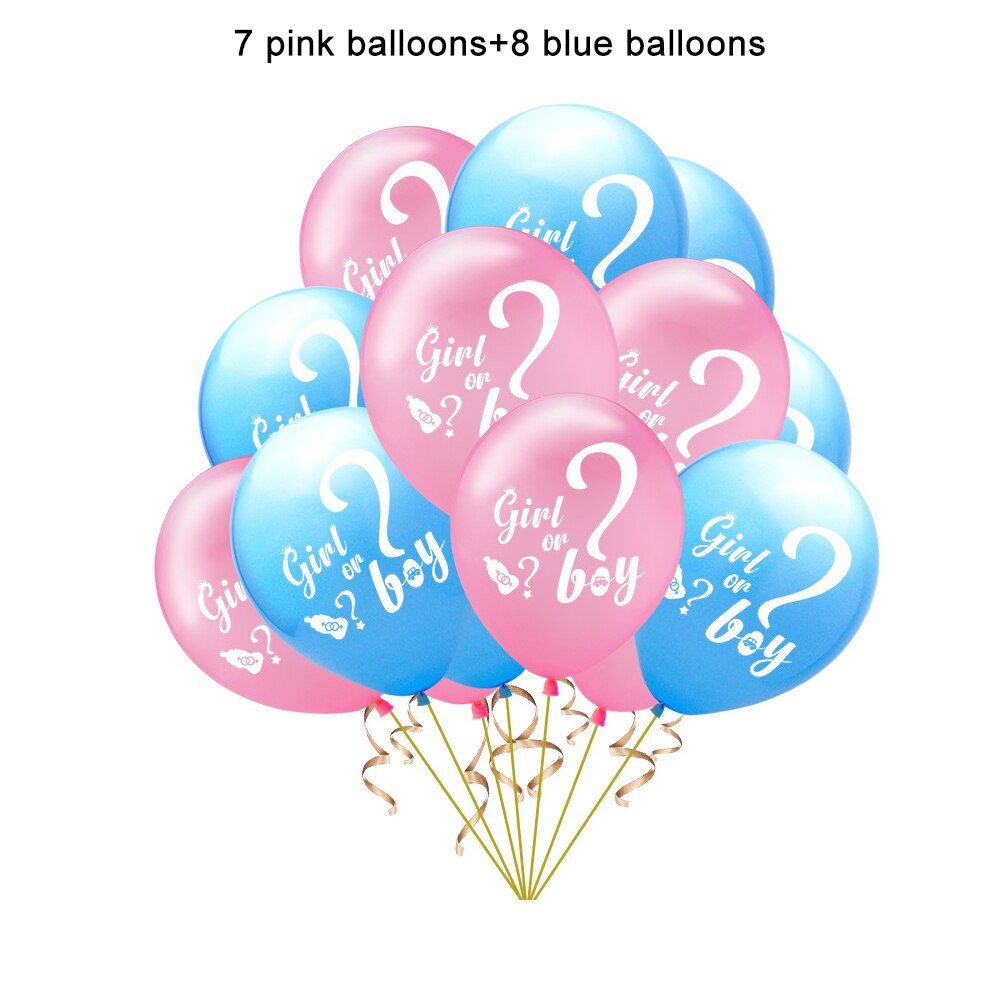 Baby Boy Girl Gender Reveal Party Decorations Balloon Blue Pink Arch Shower Mummy Sash Supplies 