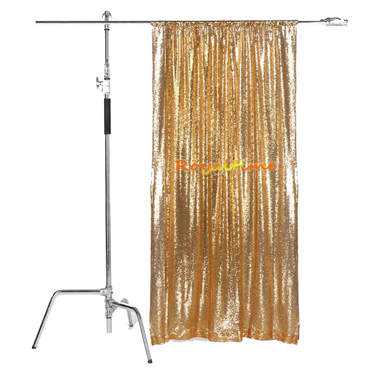 Royaltime Photo Booth Backdrop Birthday Backdrops Shiny Gold Wedding Background Party Decoration Curtain -M 