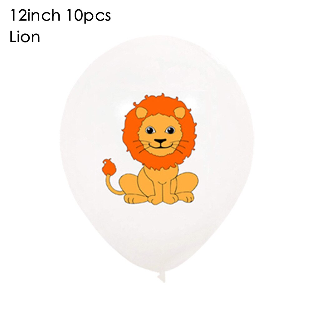 pcs Cartoon Animal Latex Balloon Monkey Lion Elephant Ballon Jungle Birthday Party Decoration Baby Shower Kids Gifts Globes 