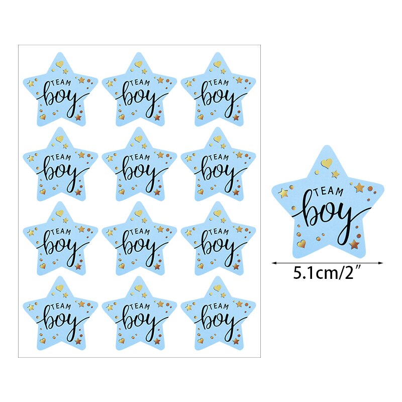 pcs Team Boy Girl Stickers Vote Sticker Gender Reveal Party Decoration Baby Shower Packaging Seal Labels 