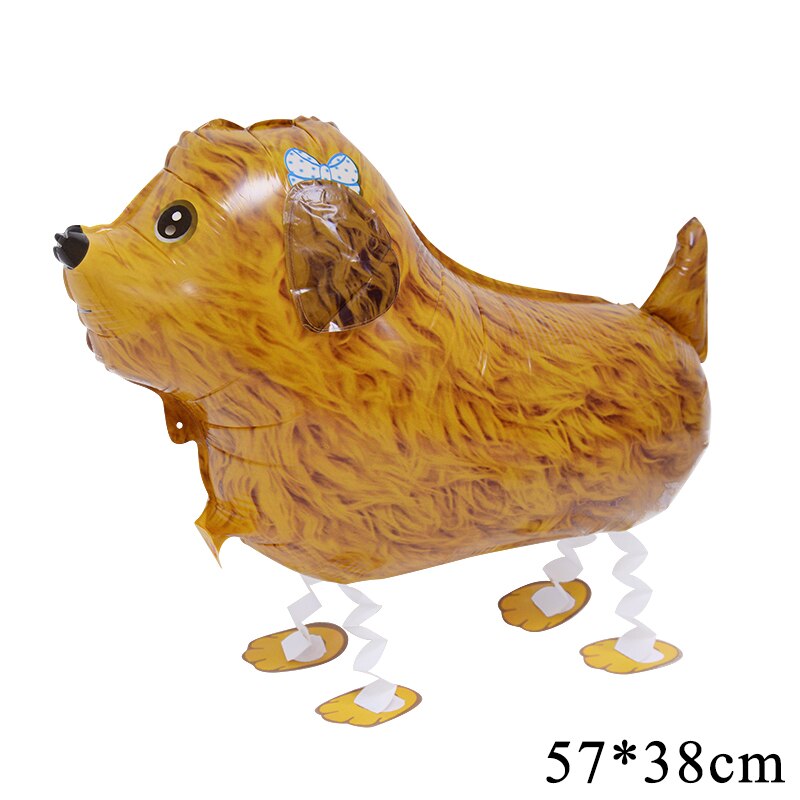 Walking Animal Helium Balloon Cute Cat Dog Dinosaur Pet Foil Birthday Party Air Globos Decoration Baby Shower Kids Toy 