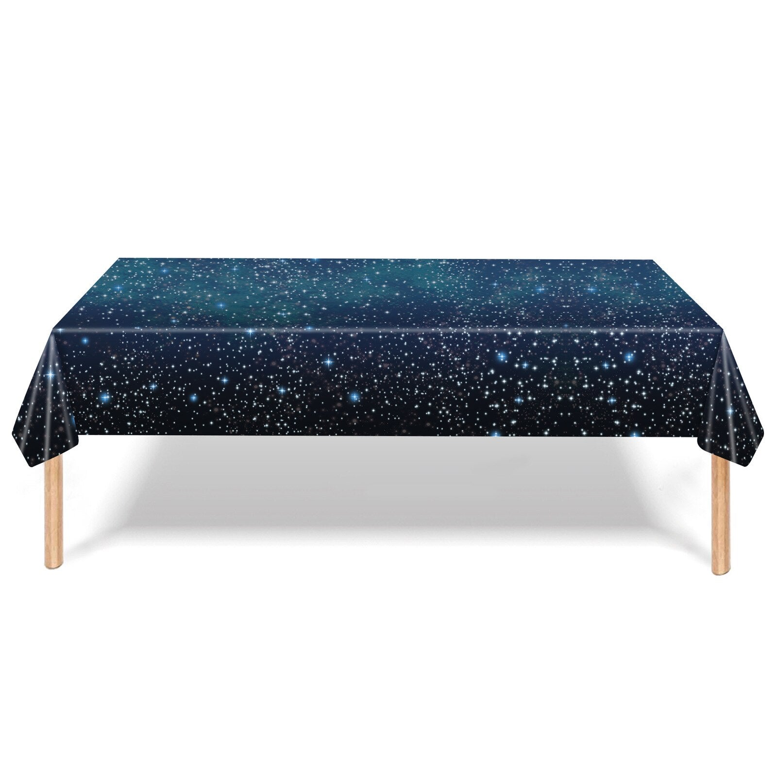 Dark Blue Starry Sky cm Disposable Plastic Tablecloth Party Decoration Birthday Family Supplies 