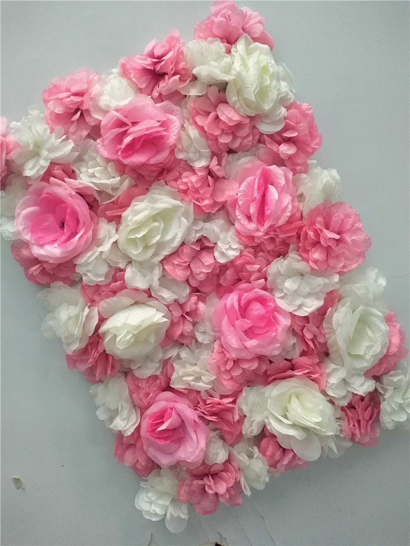 LINMAN cm Rose Artificial Flower Wall Panel Decor Backdrop Wedding Party Event Birthday Shop Scene Layout Customizable 