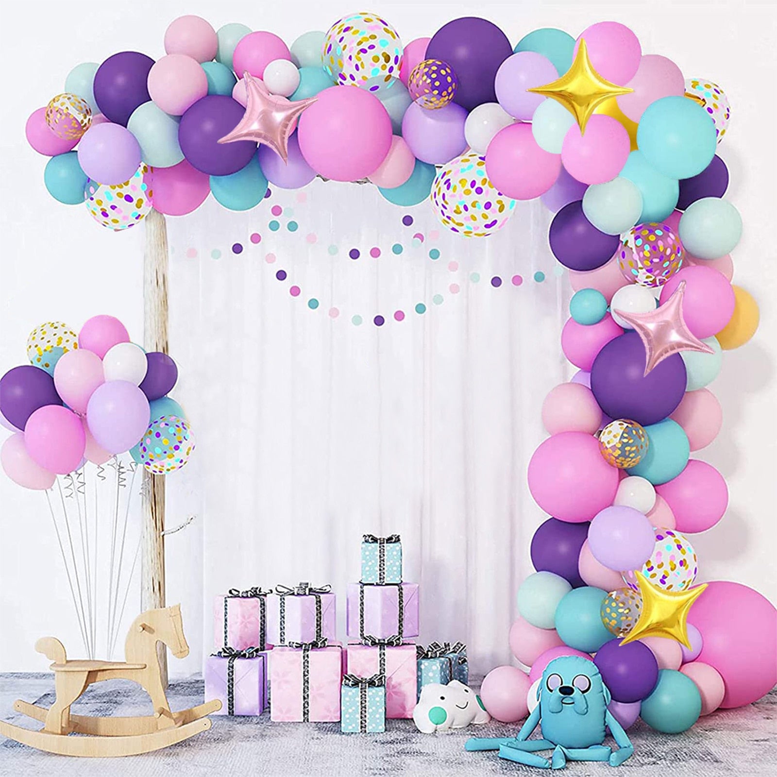 Unicorn Balloons Garland Arch Kit Confetti Latex Wedding Birthday Party Decoration Kids Baby Shower Girl Decor Ballon Inflatable Decorations