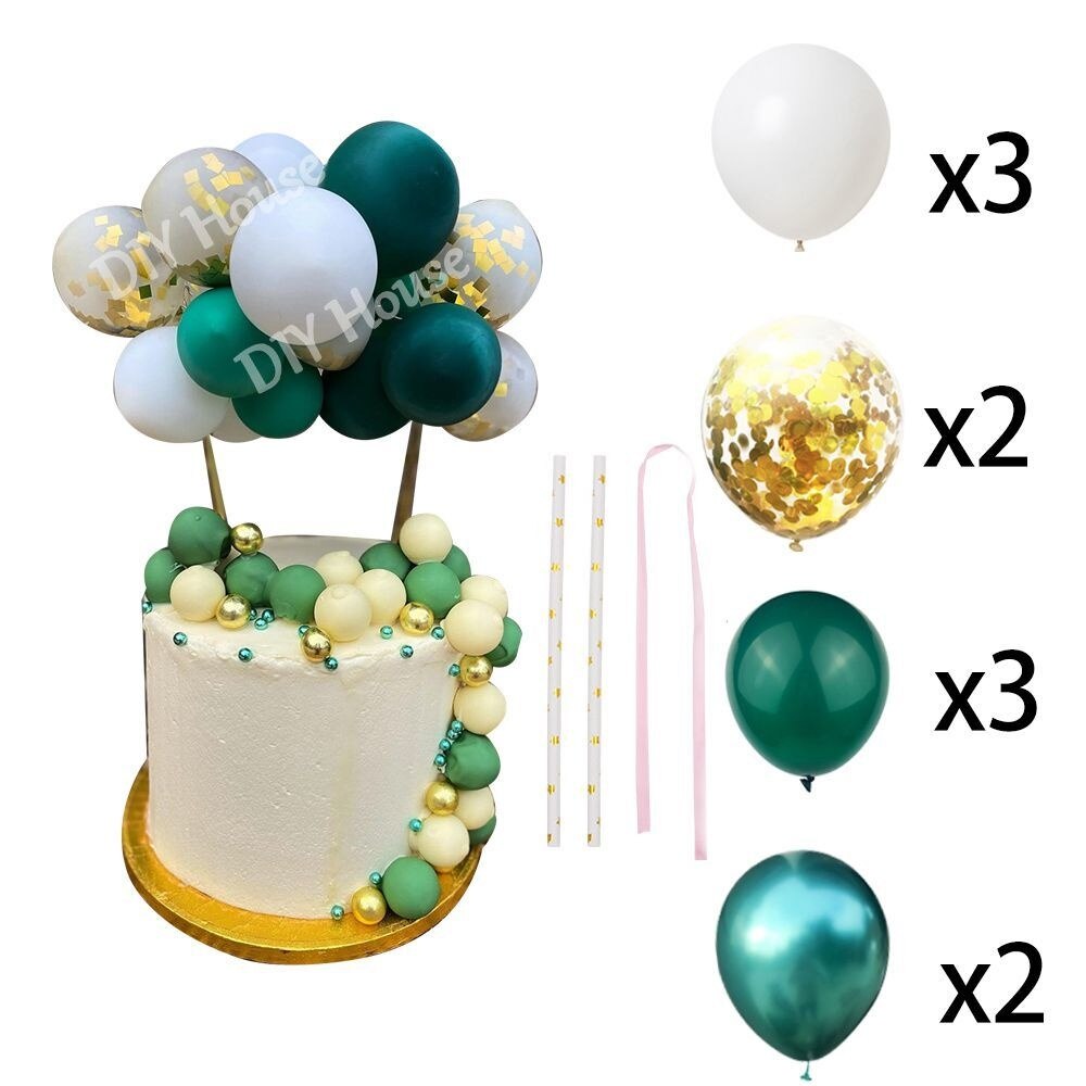 pcs Inch New Green Balloon Cake Topper Cloud Shape Toppers Baby Shower Wedding Birthday Party Decorations 