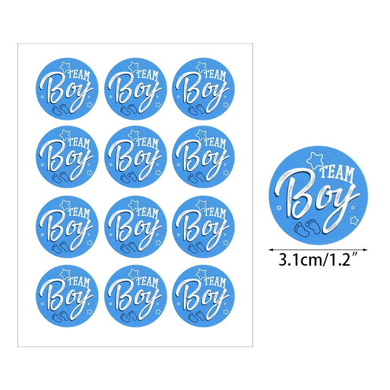 pcs Team Boy Girl Stickers Vote Sticker Gender Reveal Party Decoration Baby Shower Packaging Seal Labels 