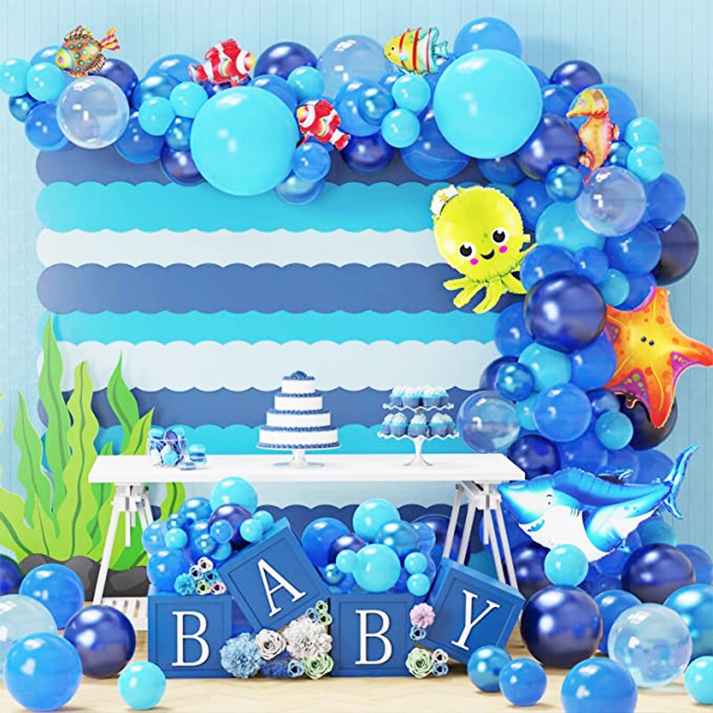 pcs Ocean Animals Balloon Arch Kit Boy Girl Birthday Business Celebration Engagement Wedding Anniversary Theme Party 