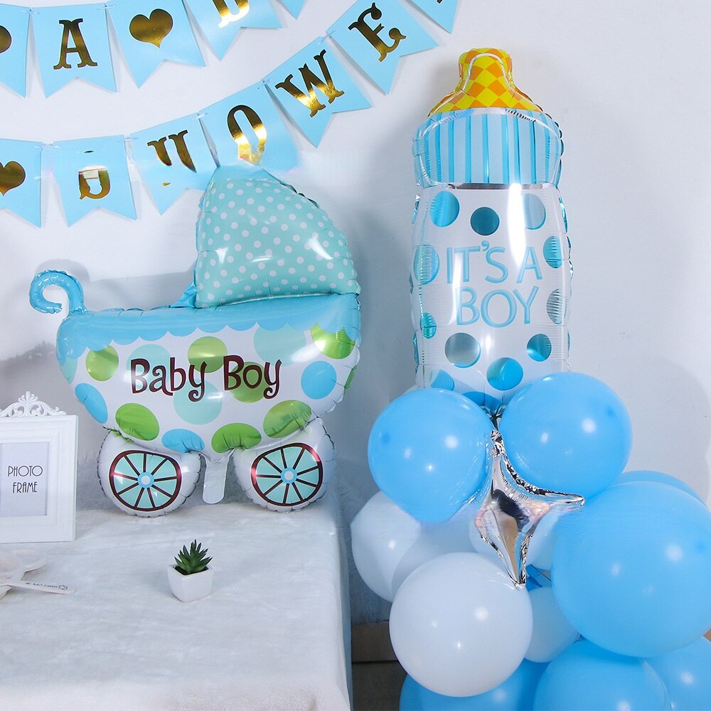 Baby Shower Party Decoration Blue Balloon Garland Arched Kit IT'S A BOY Banner Baby for 1st Birthday Party Supplies PartyDecorHQ