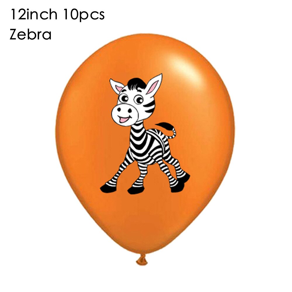 pcs Cartoon Animal Latex Balloon Monkey Lion Elephant Ballon Jungle Birthday Party Decoration Baby Shower Kids Gifts Globes 