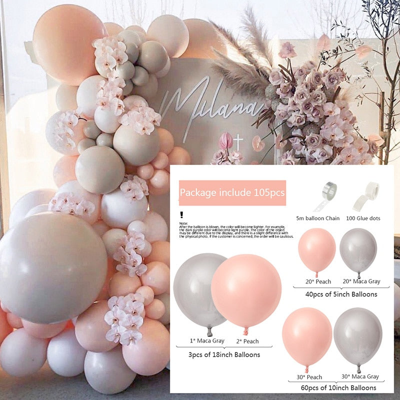 pcs Pink Macaron Metal Balloon Set Butterfly Balloons Garland Arche Birthday Party Decoration Wedding Decor Baby Shower 