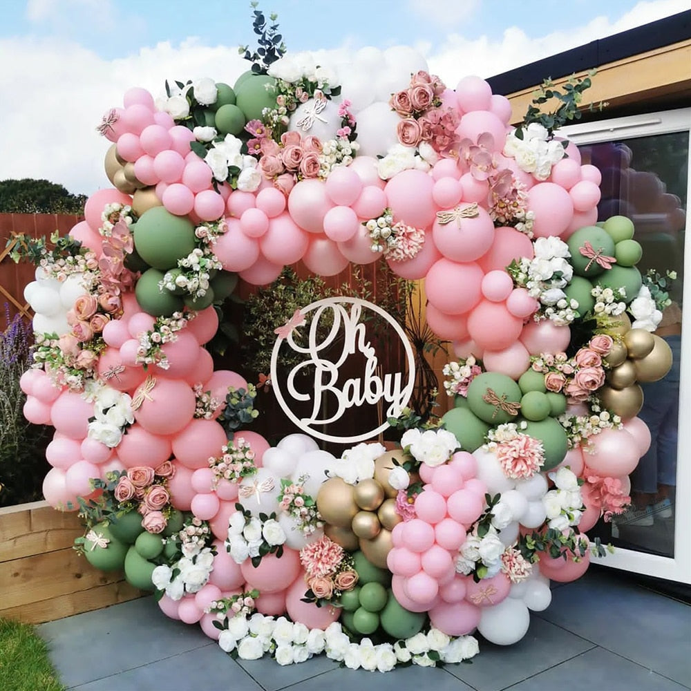 Pcs Macaron Pink Avocado Green Balloon Garland Wedding Party Decoration Arch Valentines Birthday Baby Shower Supplies Inflatable Decorations